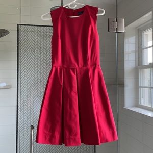 Pleated Red Dress